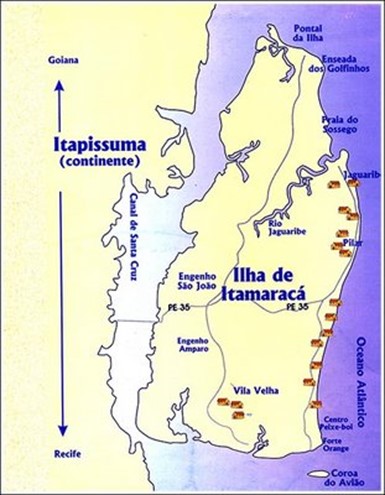 Vilas de capitanias hereditárias também podiam ficar subordinadas à comarca de outra capitania