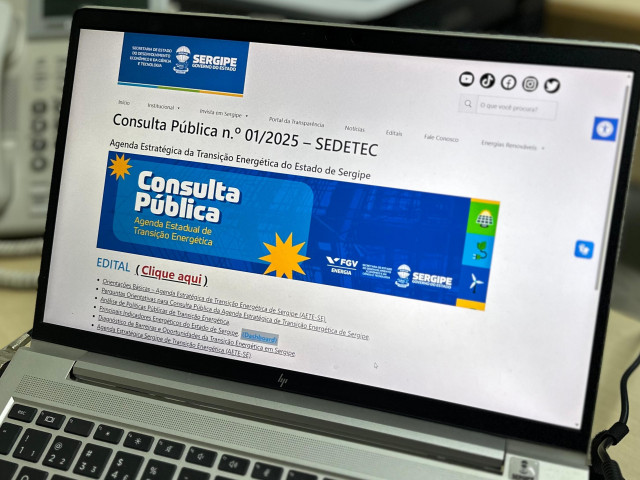 Sergipe abre consulta pública para definir Agenda Estratégica de Transição Energética