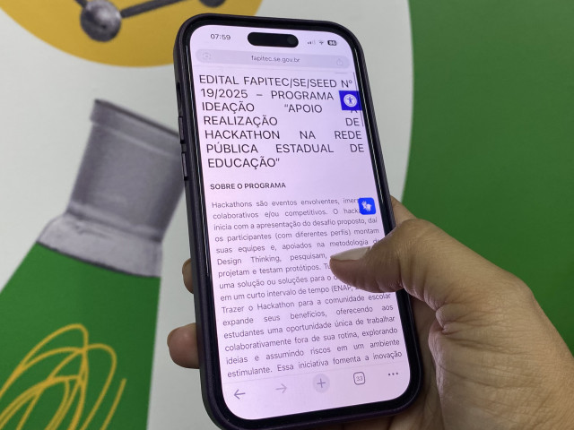 Governo de Sergipe destina R$ 74 mil para hackathon na rede estadual de ensino