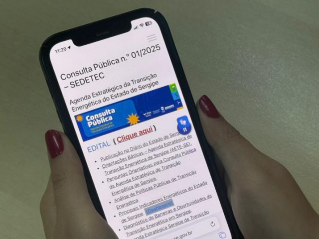 Consulta pública sobre Plano de Transição Energética de Sergipe termina em 12 de outubro