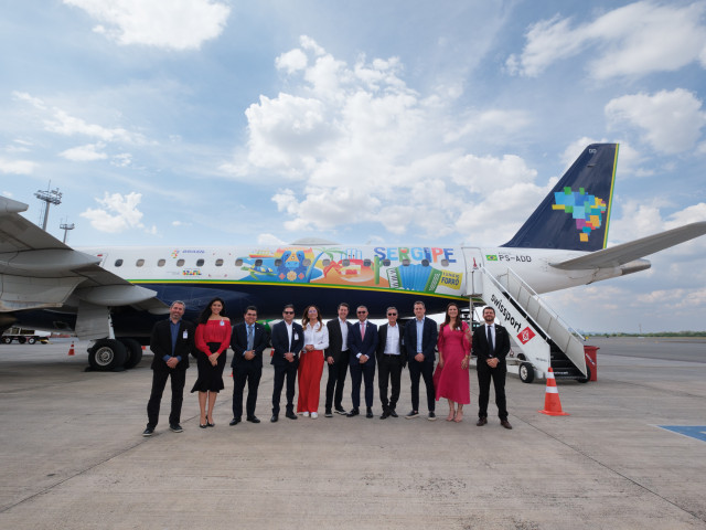 Azul lança avião com arte sergipana e reforça parceria com o Governo de Sergipe