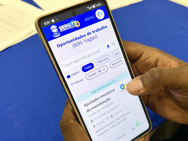 Governo de Sergipe disponibiliza 695 vagas de emprego na plataforma GO Sergipe