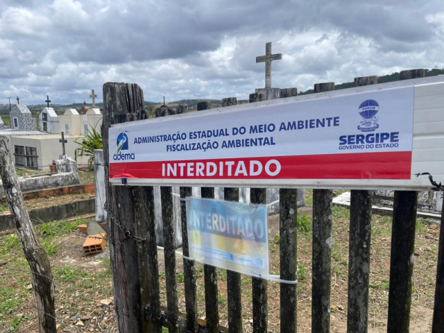 Adema interdita cemitério sem licença ambiental em Simão Dias