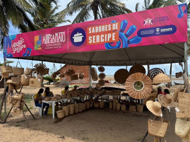 Artesanato de taboa movimenta economia durante etapa de Pacatuba do Verão Sergipe 2026