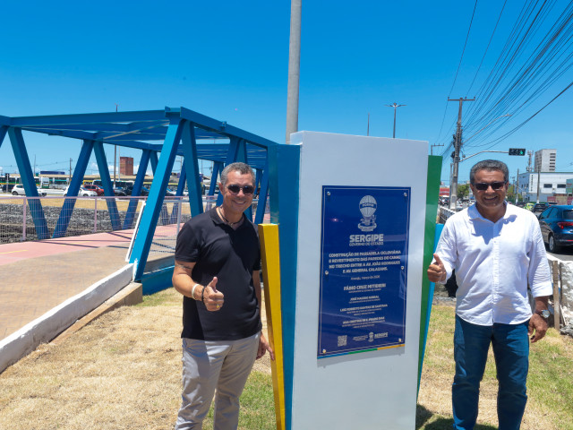 Governador inspeciona passarela cicloviária que liga Bairro Industrial ao Centro de Aracaju
