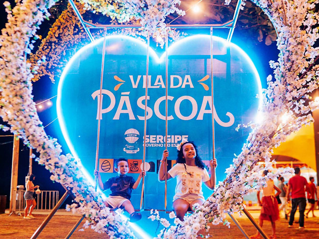 Vila da Páscoa reúne famílias na Orla da Atalaia e reforça calendário cultural de Sergipe