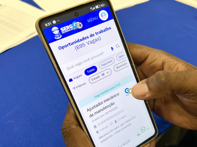 Sergipe abre a semana com 647 vagas de emprego na plataforma GO Sergipe
