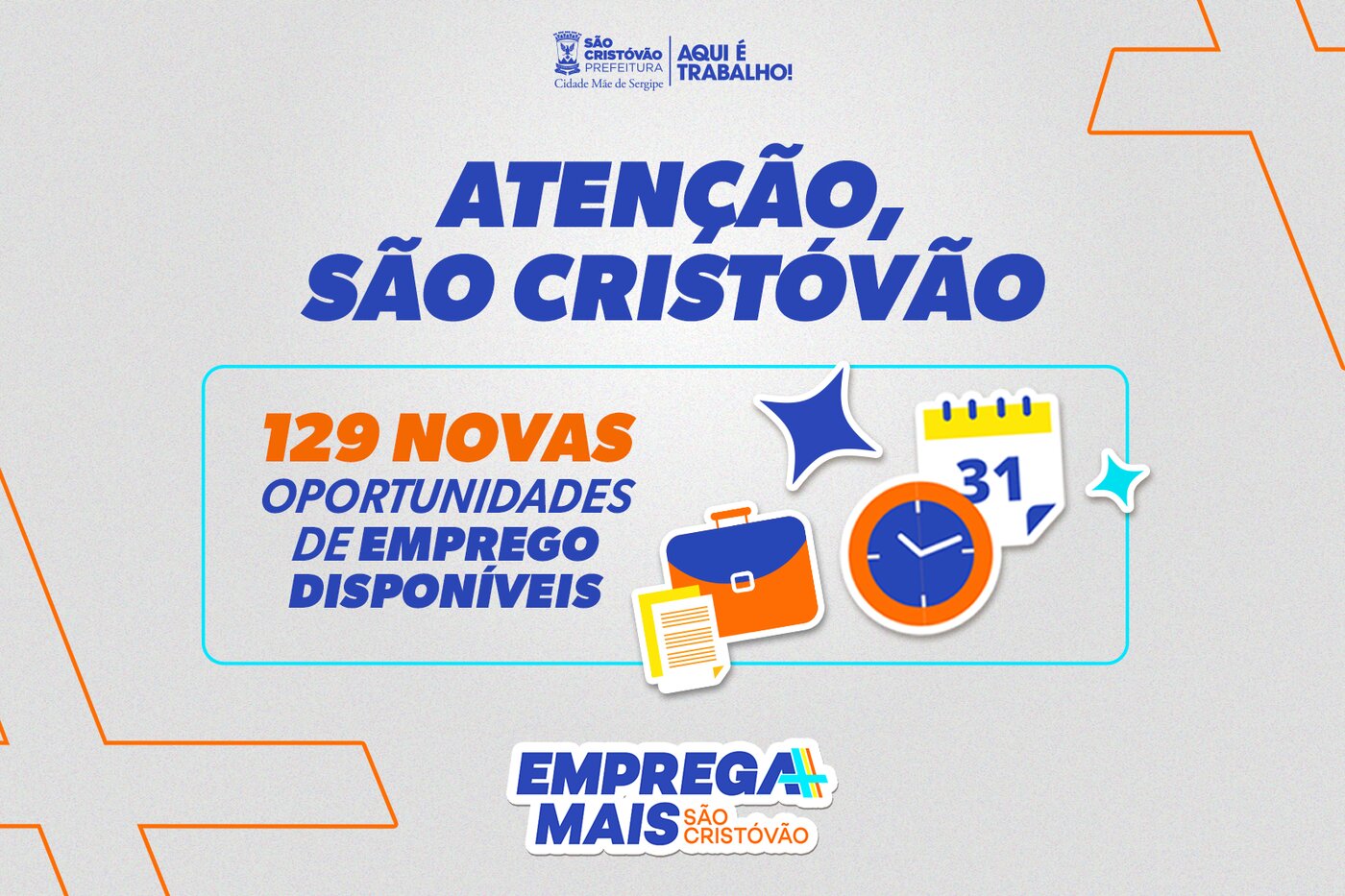 Portal Emprega Mais disponibiliza 129 vagas de emprego e fortalece acesso ao mercado de trabalho em São Cristóvão