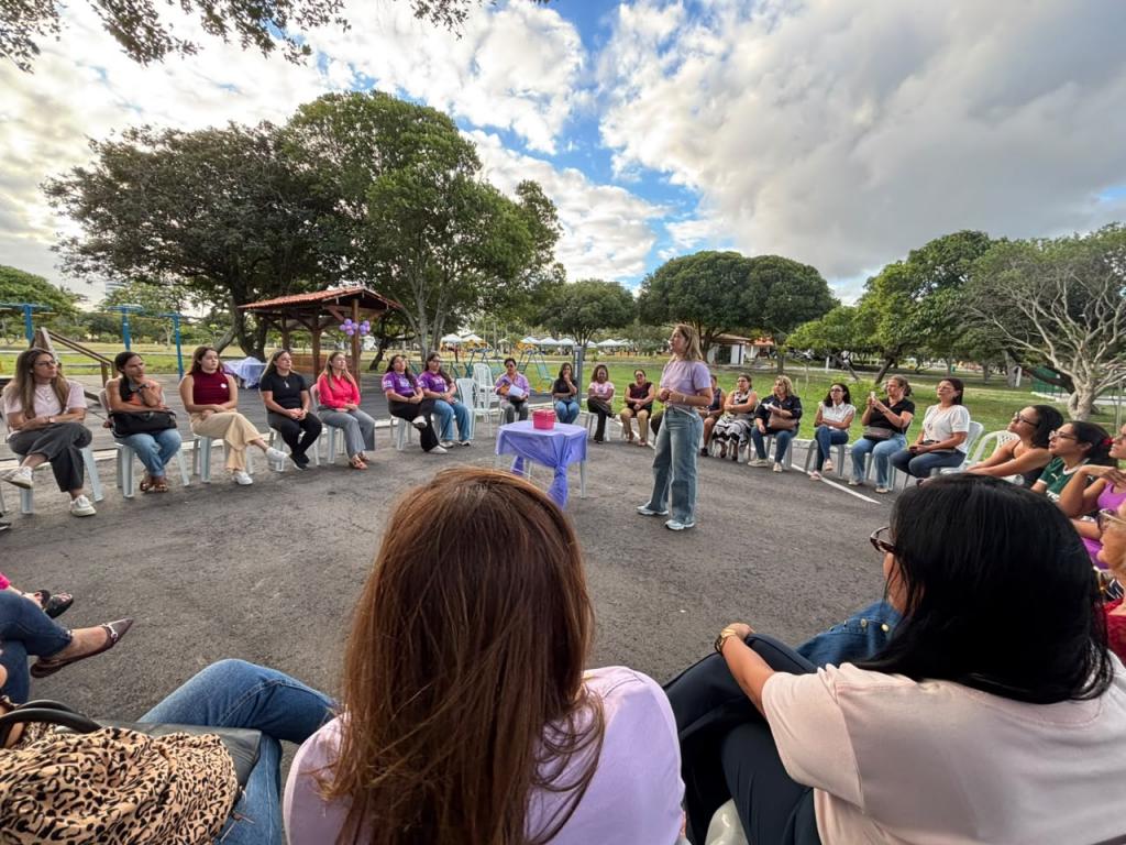 Agosto Lilás reúne servidoras em ação de acolhimento no Parque da Sementeira