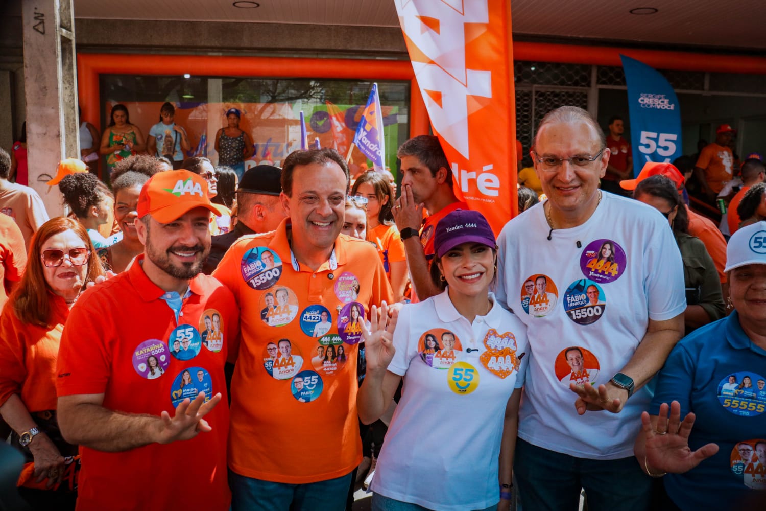 Candidato a deputado estadual Fábio Henrique durante agenda no feriado da Independência