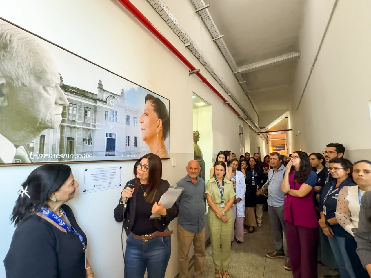A interventora judicial Márcia Guimarães durante homenagem no Hospital de Cirurgia, em Aracaju