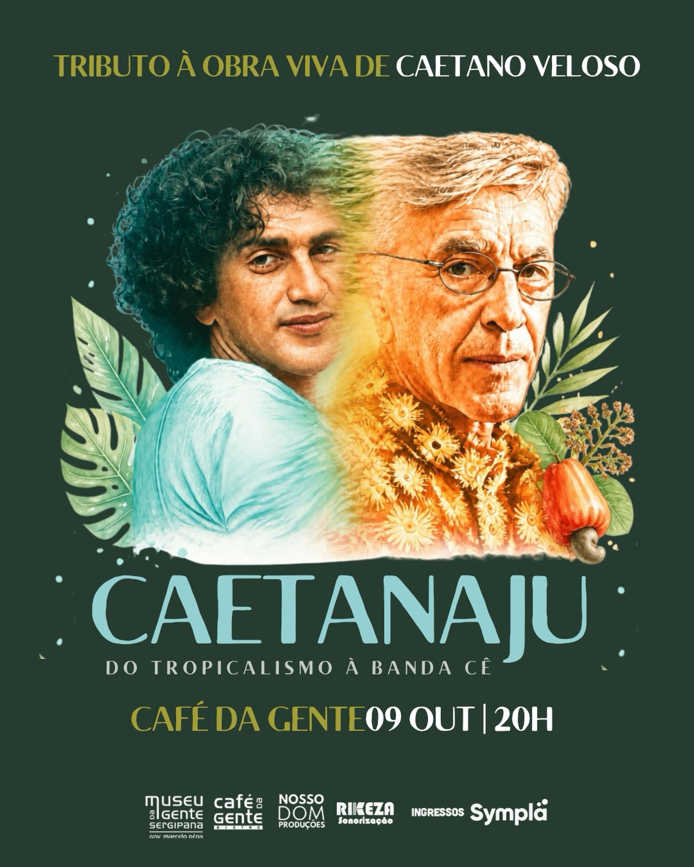 Celebre a Música de Caetano Veloso no Caetanaju do Café da Gente Sergipana